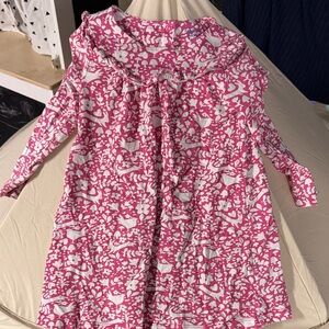 Pink and White Floral Dress